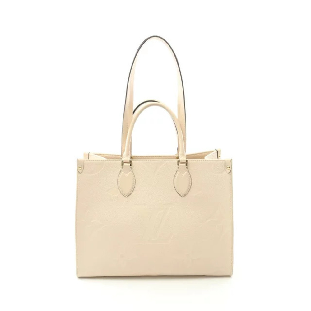 Louis Vuitton OnTheGo Tote Bag Leather Monogram Empreinte Ivory White
